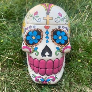 Sugar skull trinket holder